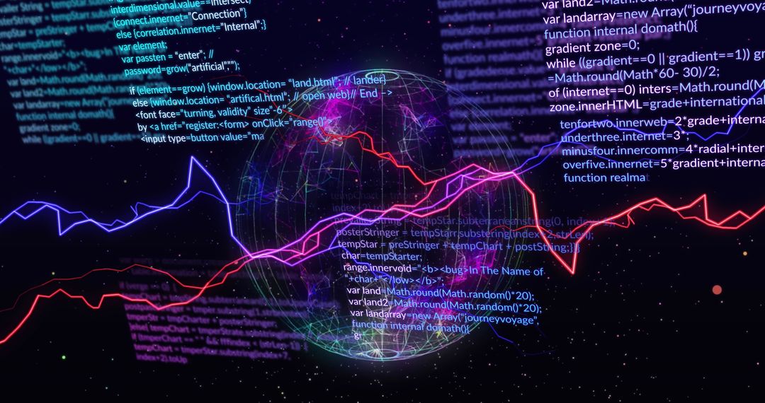 Glowing Data Visualizations with Digital Globe Overlay