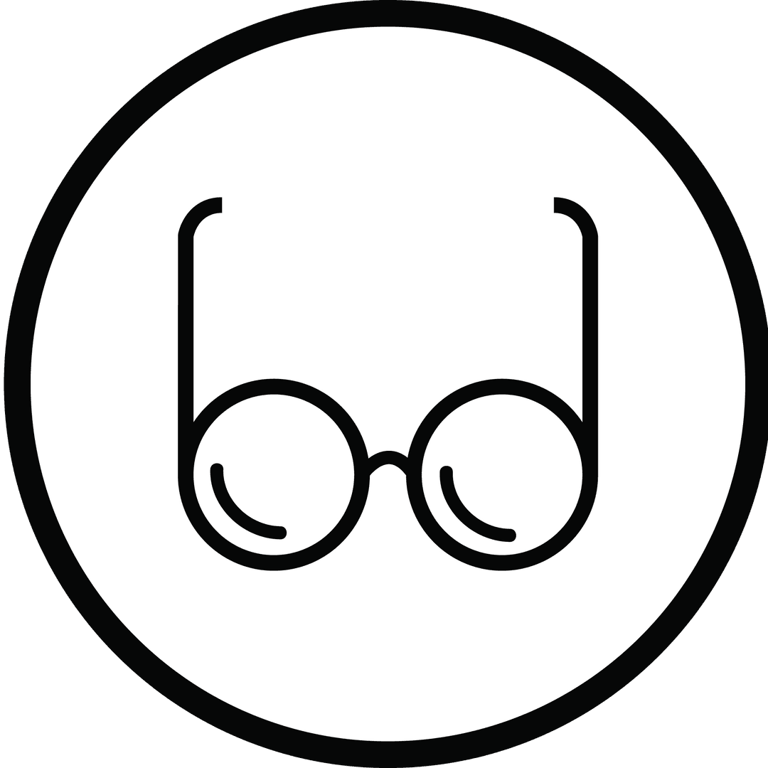Minimalist Glasses Icon Transparent Background Sight Concept