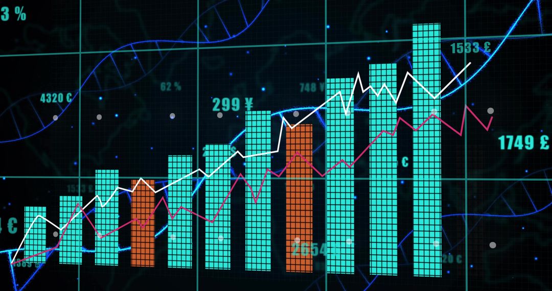 Futuristic Financial Dashboard with Interactive Data Visualization