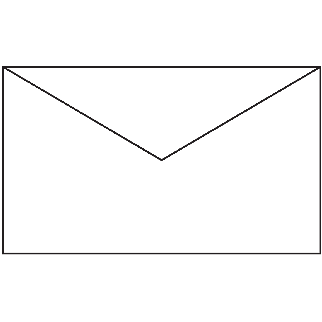 Large Transparent Envelope Icon for Communication Design