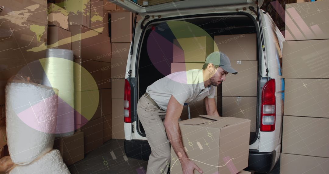 Efficient Global Shipping and Data Analysis Concept