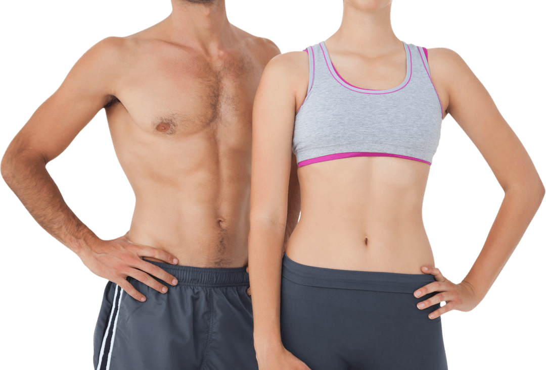 Transparent Fit Couple Displaying Their Physique with Confidence