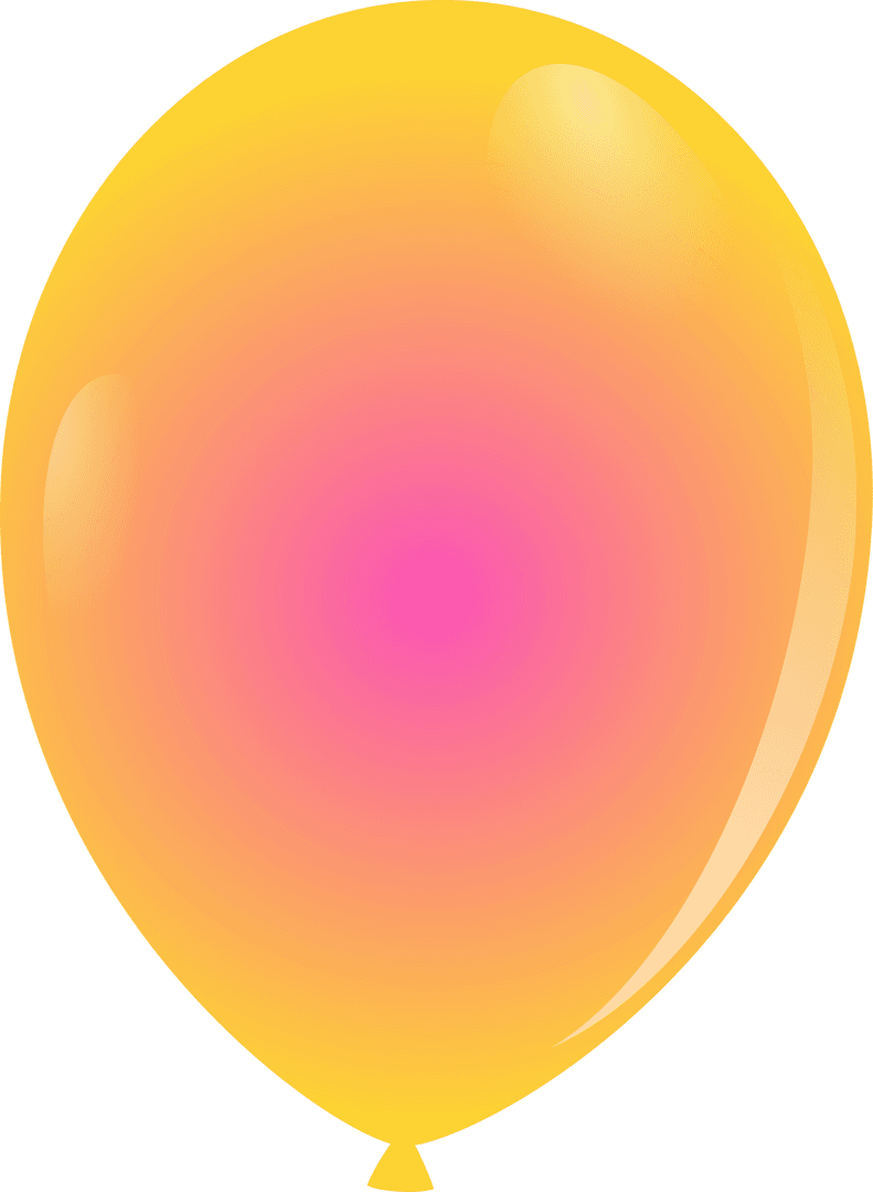 Transparent Gradient Balloon with Glossy Highlights