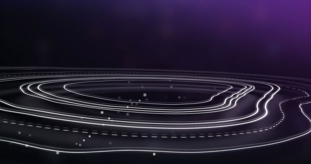 Futuristic Glowing Lines with Abstract Violet Glow