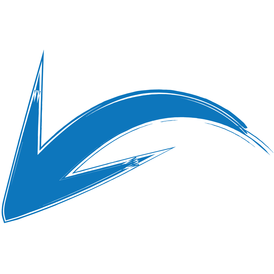 Blue Arrow Design with Transparent Background