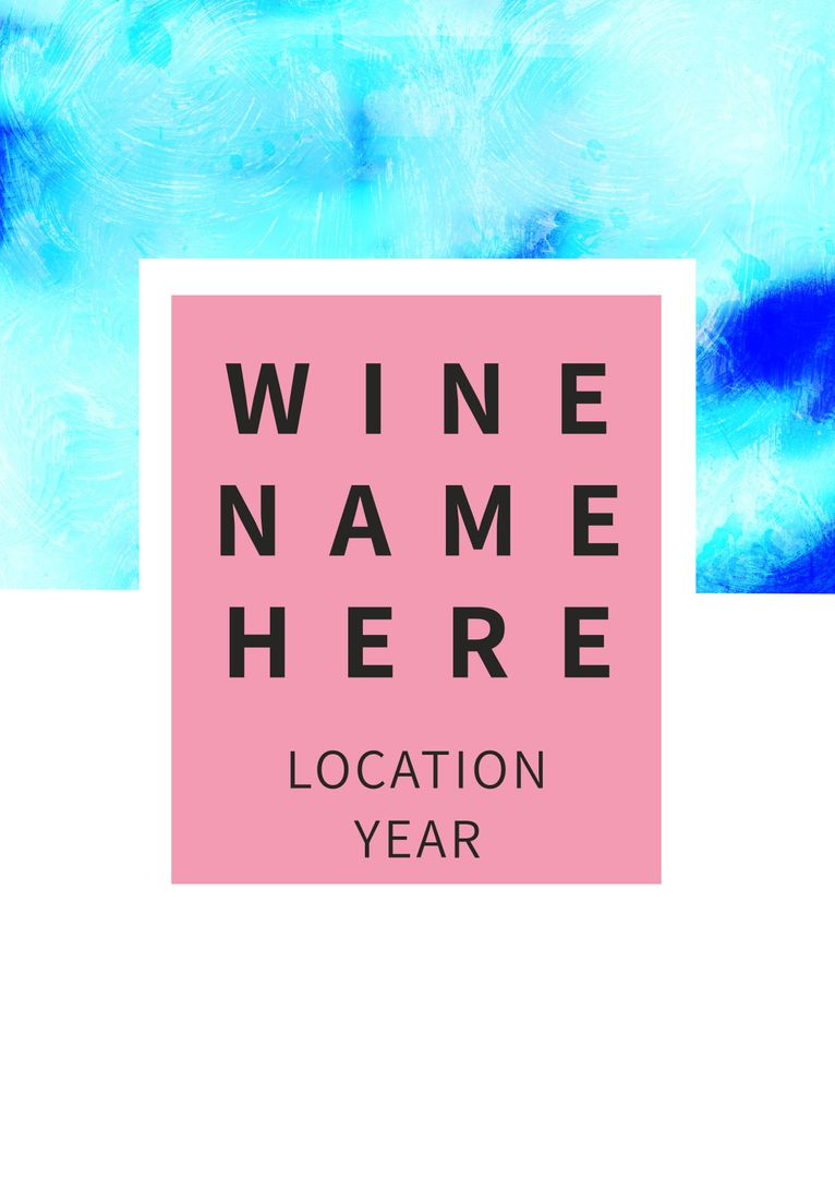 Vibrant Wine Label Template with Abstract Background