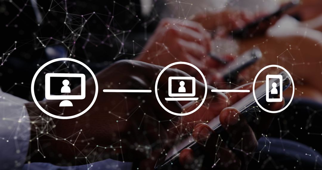 Digital Concept with Technological Icons and Network Connections