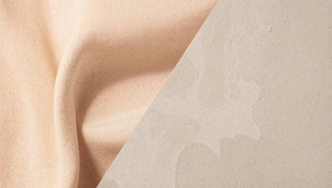 Soft Beige Fabric Fold with Diagonal Plaster Panel Minimal Texture Background for Design