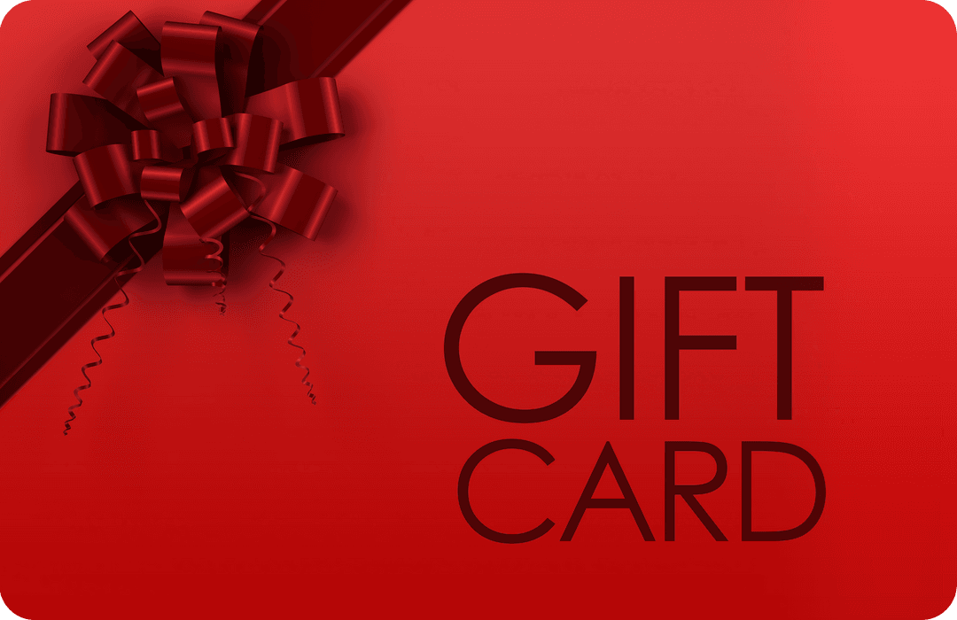 Elegant Red Gift Card Transparent Design with Ribbon