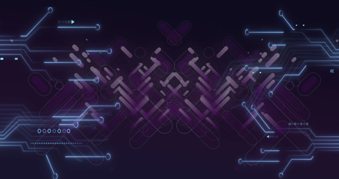 Futuristic Geometric Patterns with Digital Circuits
