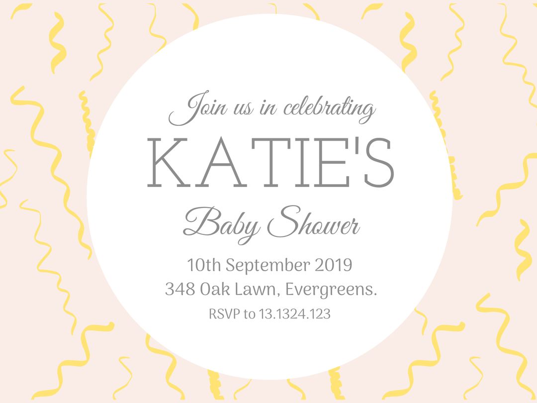 Pastel Baby Shower Invitation Design with Elegant Typography