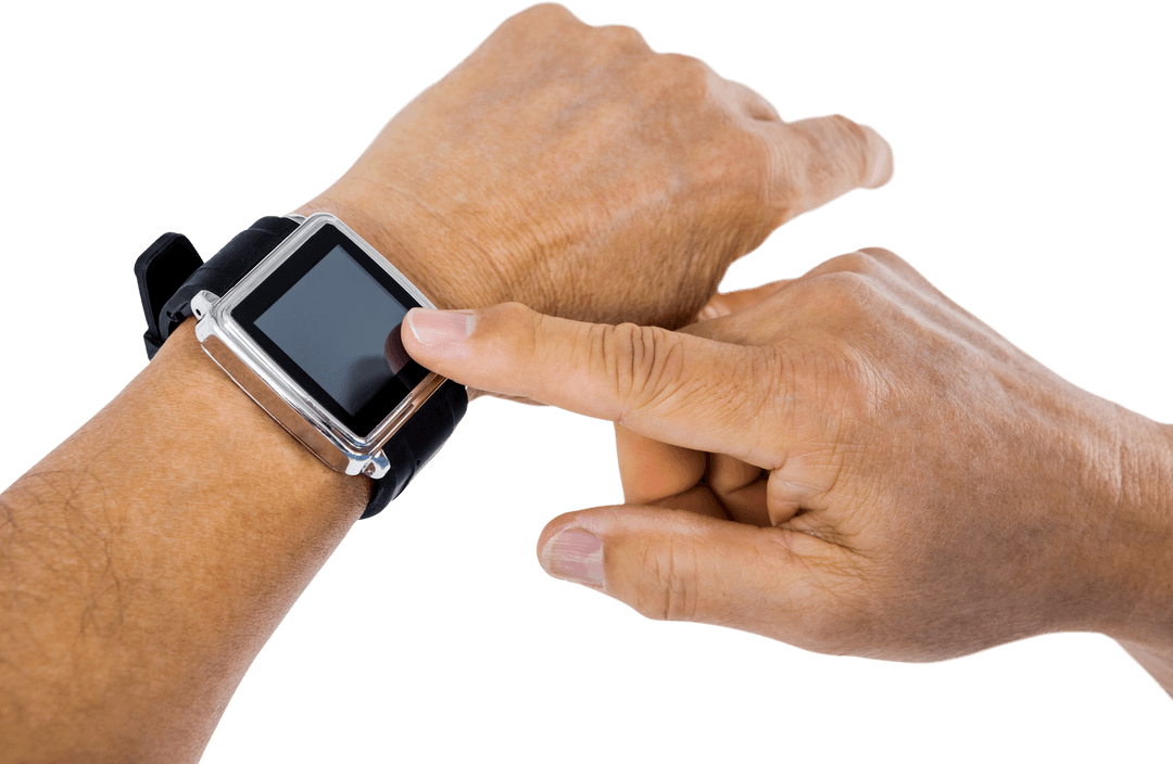 hands using transparent smartwatch technology - Download Free Stock Images Pikwizard.com