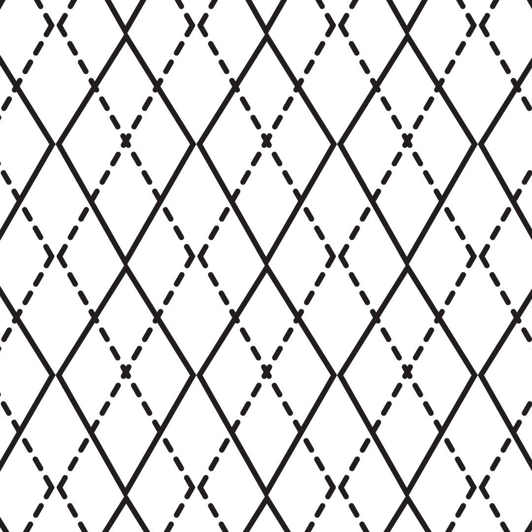 Seamless Pattern of Dotted Diamonds on Transparent Background