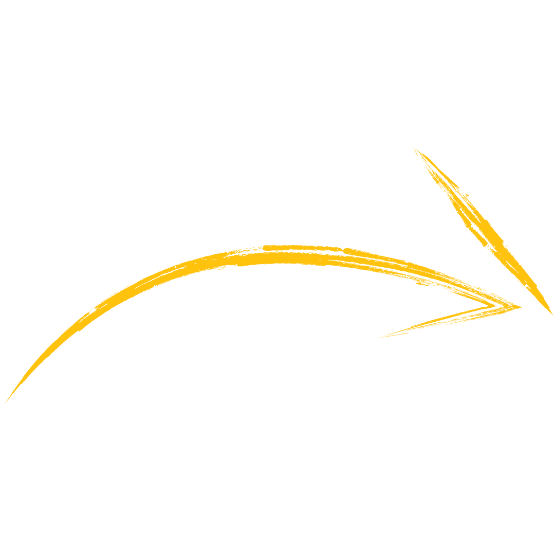 Transparent Yellow Arrow Direction Symbol on Clear Background
