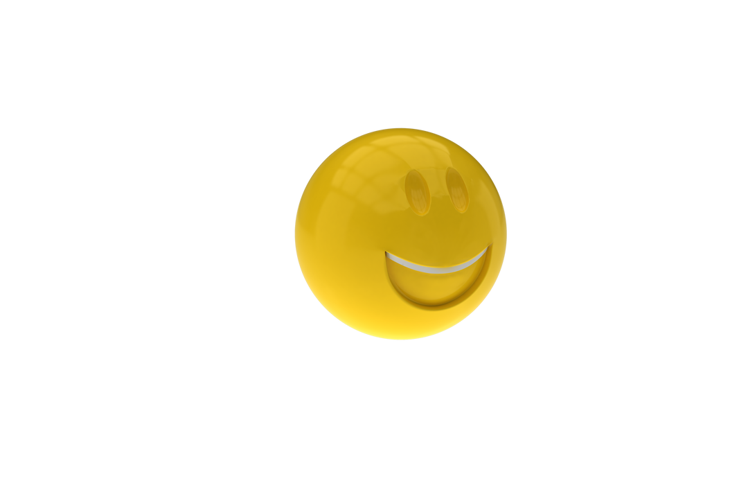 Bright Yellow Transparent Smiling Emoticon in 3D - Download Free Stock Images Pikwizard.com