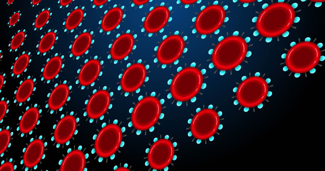 Microscopic Cellular Structure on Dark Blue Background