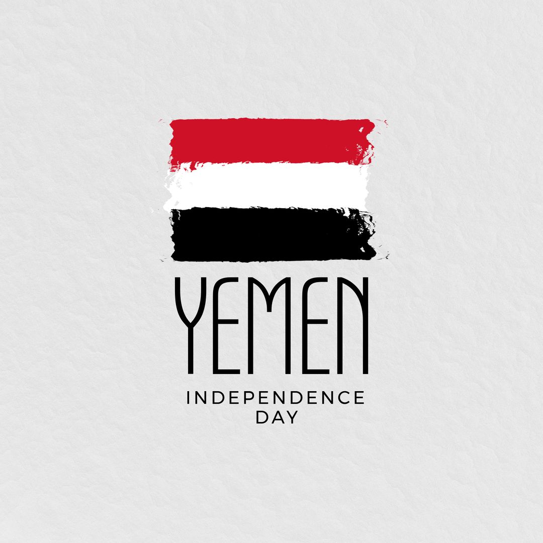 Yemen Independence Day Graphic Design with National Flag