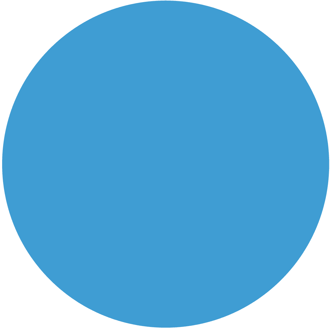 Big Blue Circle on Transparent Background for Design Mockup