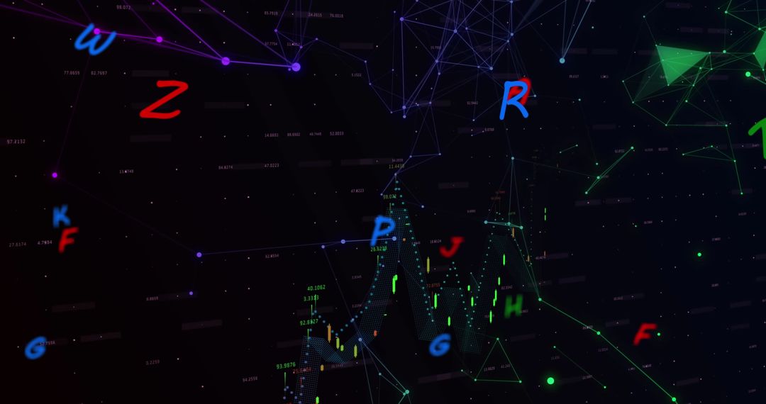 Digital Interface Illustrates Global Financial Connectivity
