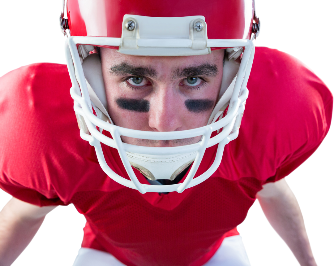 Transparent Serious American Football Player Close-Up Facing Camera - Download Free Stock Images Pikwizard.com