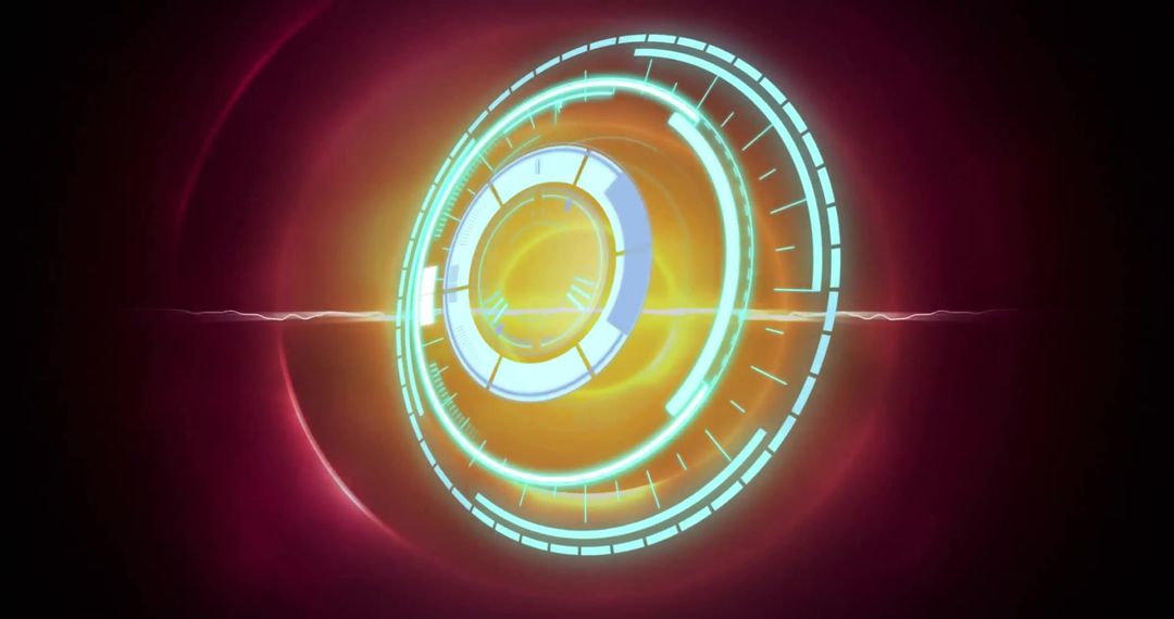 Futuristic Digital Interface Circles on Dark Background
