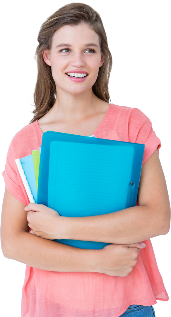 Smiling Student with Transparent Background Holding Folders - Download Free Stock Images Pikwizard.com