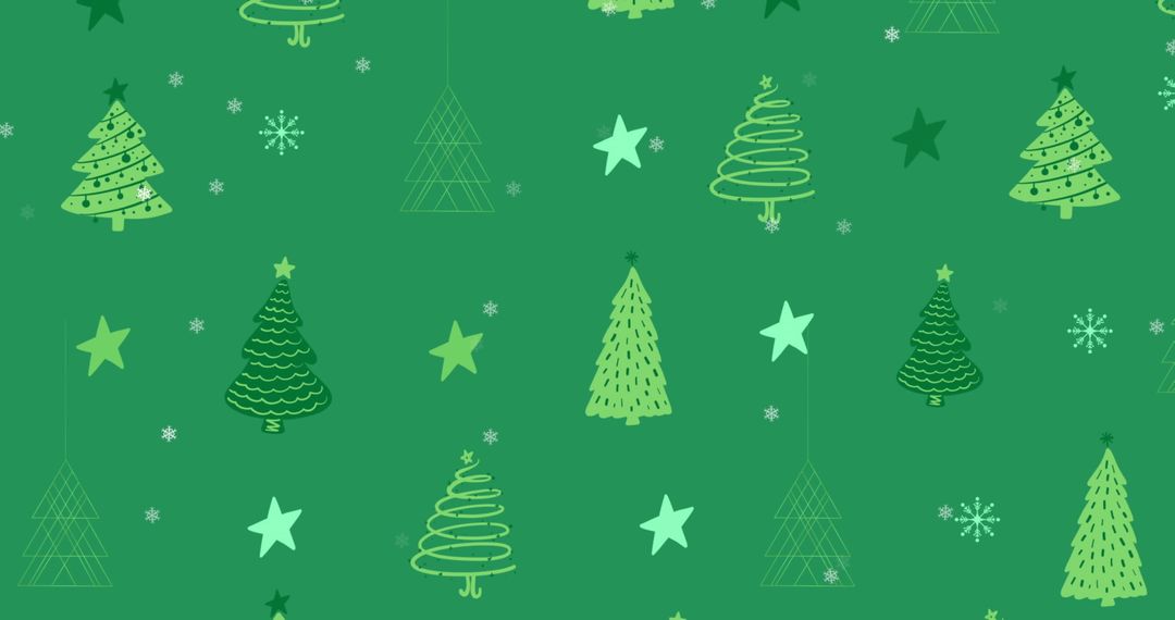Festive Christmas Tree Pattern Background