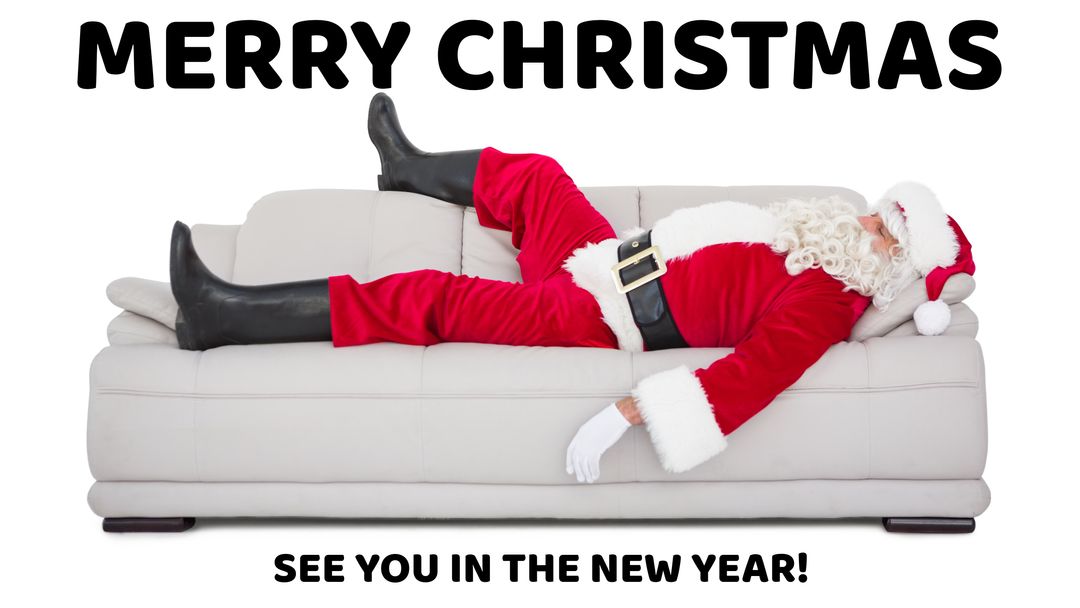 Festive Santa Relaxation Greeting Card