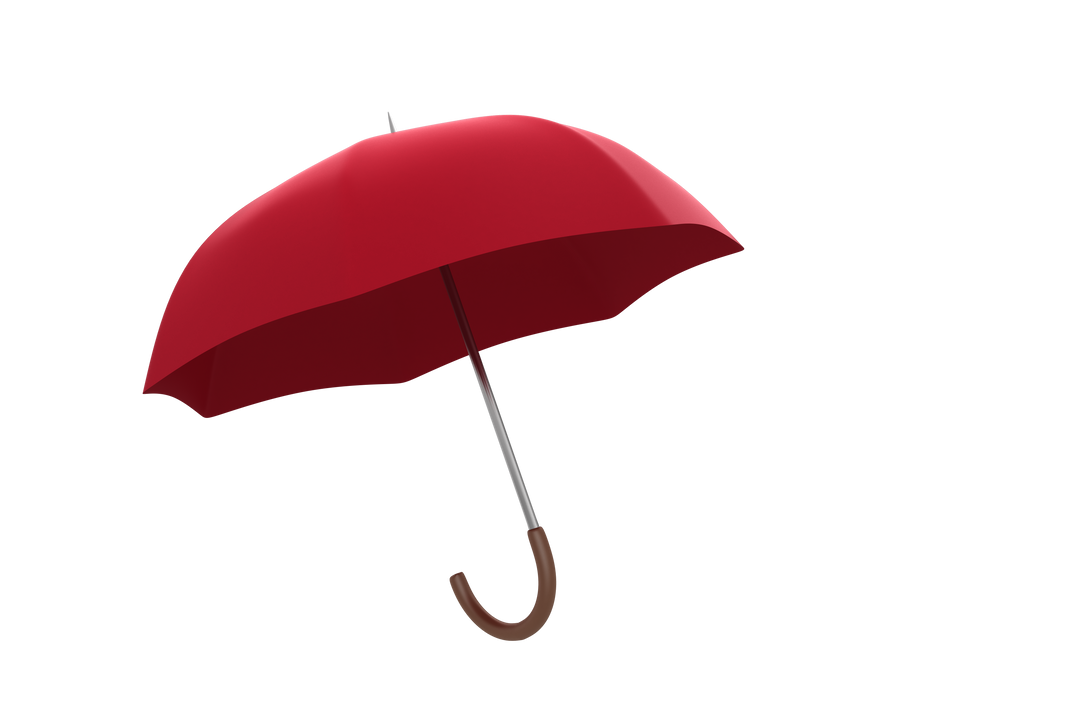 Open Red Umbrella on Transparent Background Illustration - Download Free Stock Images Pikwizard.com