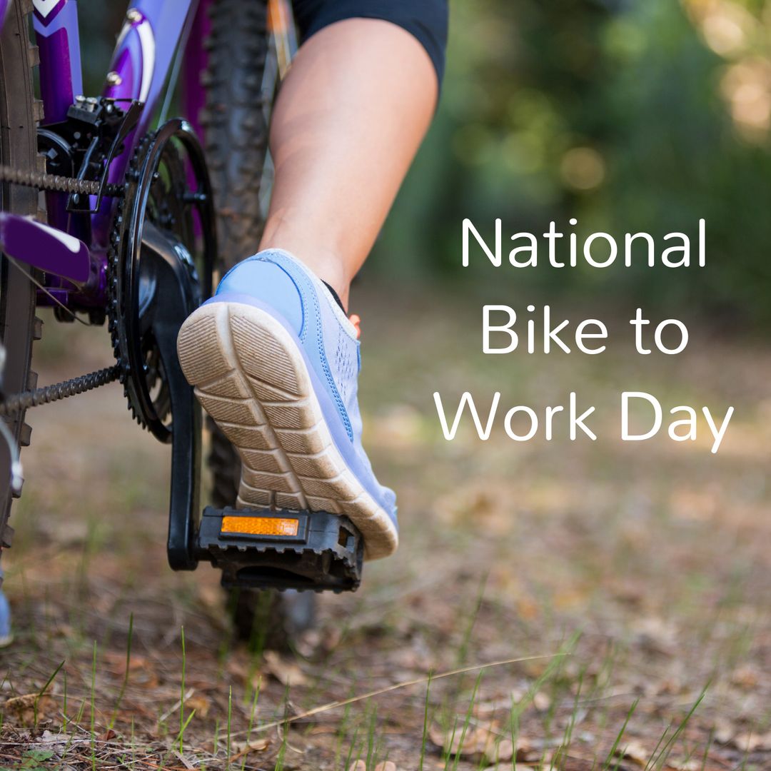 Cycling in Park Promoting National Bike to Work Day