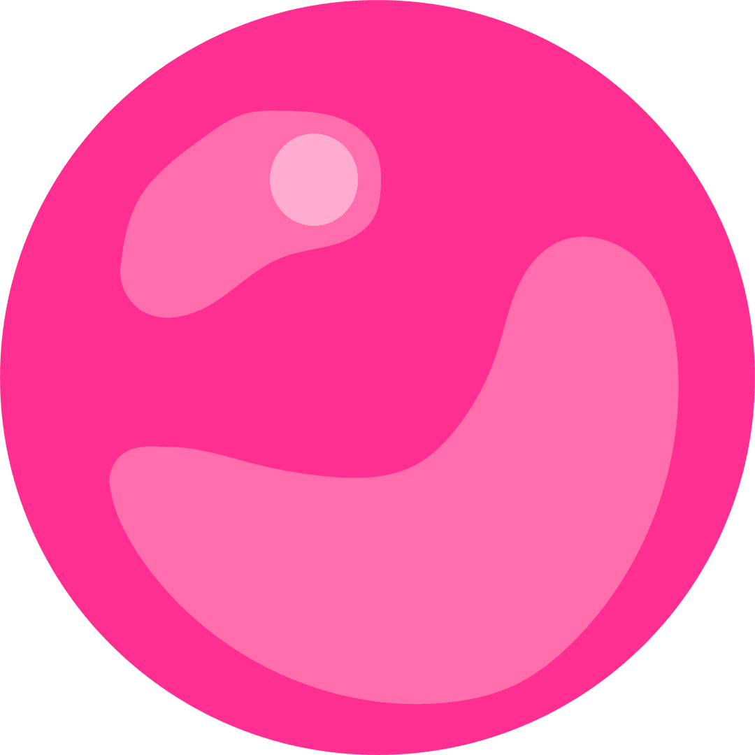 Vibrant Pink Abstract Icon with Transparent Background