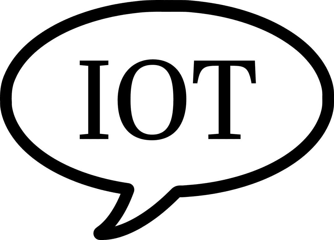 Transparent Speech Bubble: Highlighting IoT Theme