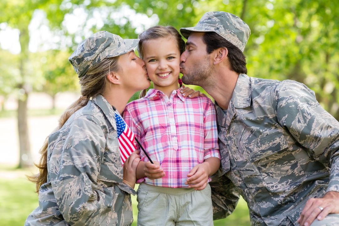 military couple with their daughter - Free Images, Stock Photos and Pictures on Pikwizard.com