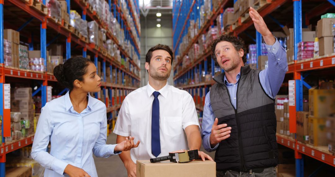 Warehouse Manager Instructing Workers in Distribution Center - Free Images, Stock Photos and Pictures on Pikwizard.com