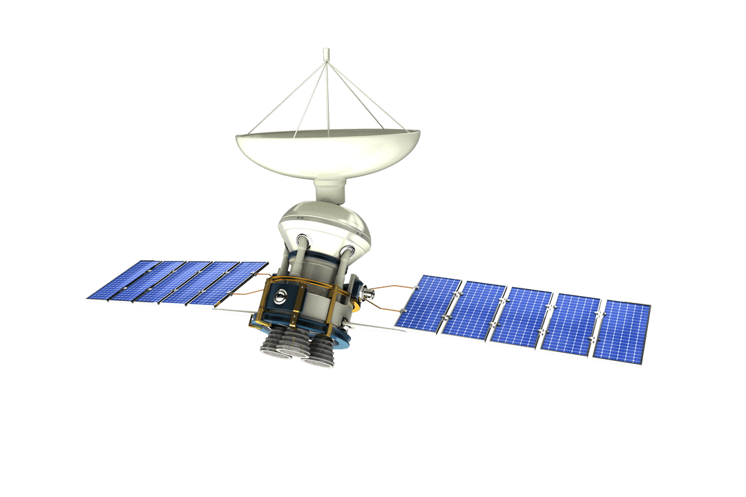 High-Tech Space Satellite with Transparent View - Download Free Stock Images Pikwizard.com