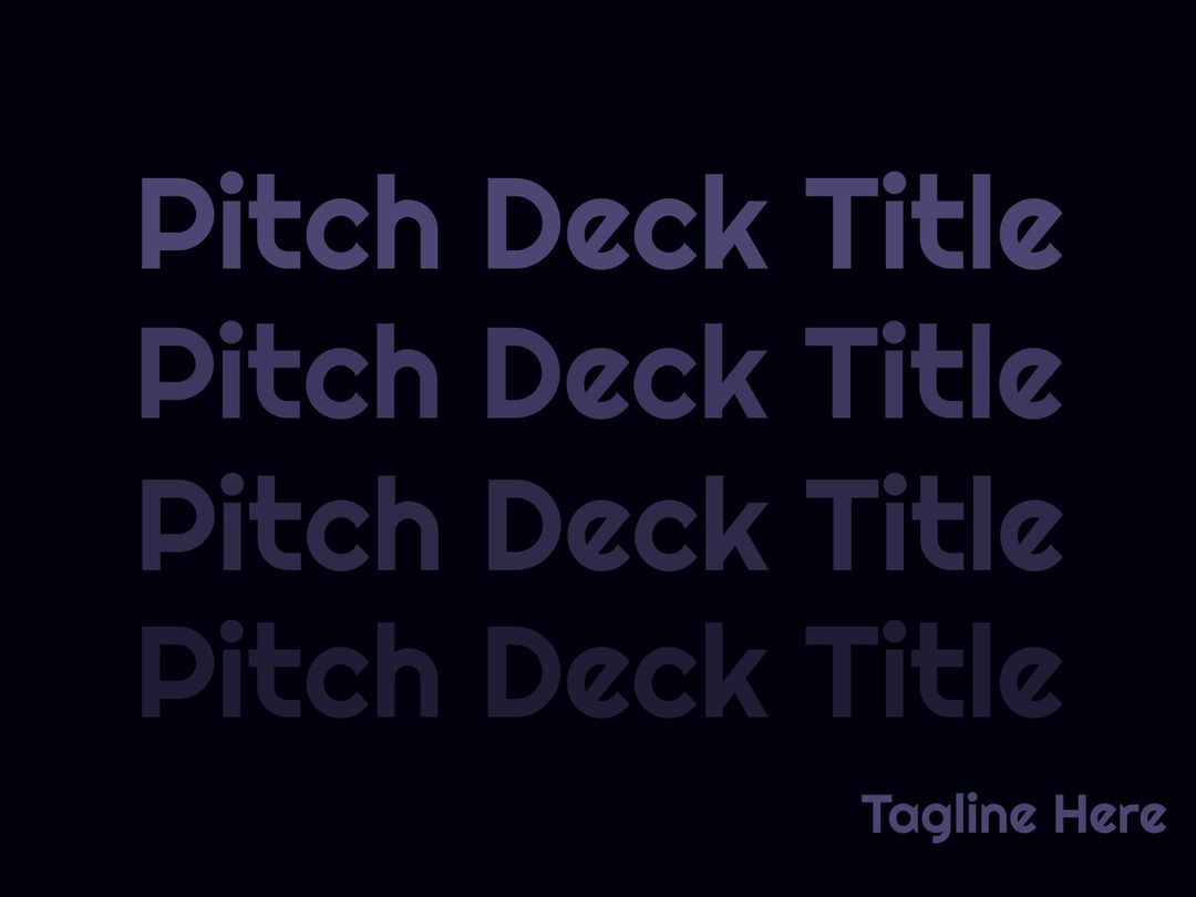Sleek Gradient Text Pitch Deck for Dynamic Presentations