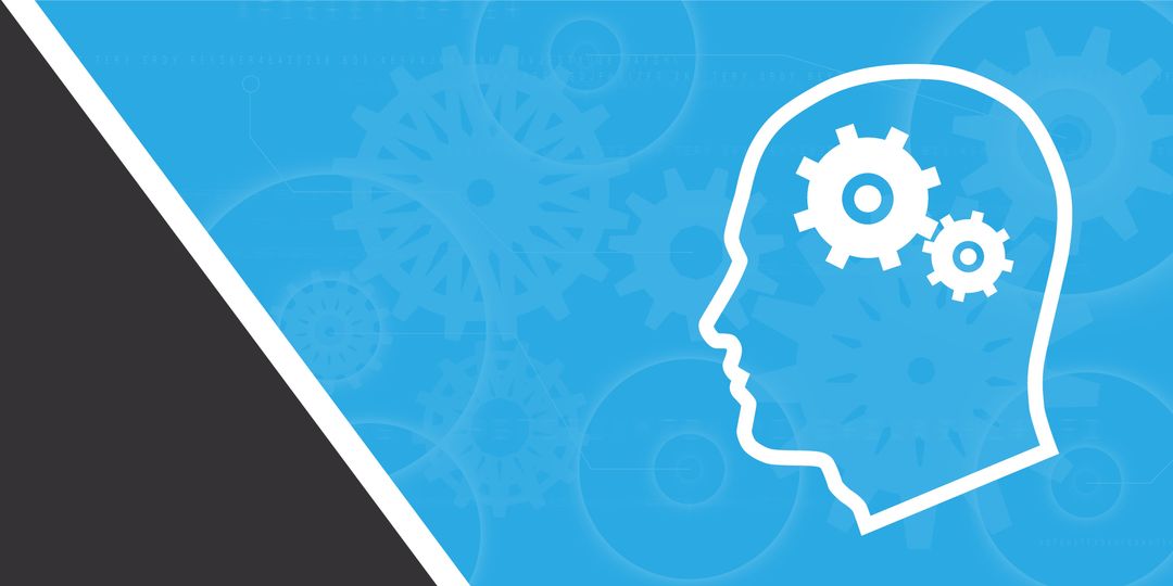 Silhouette of Head with Gears Symbolizing Innovation and Intellect