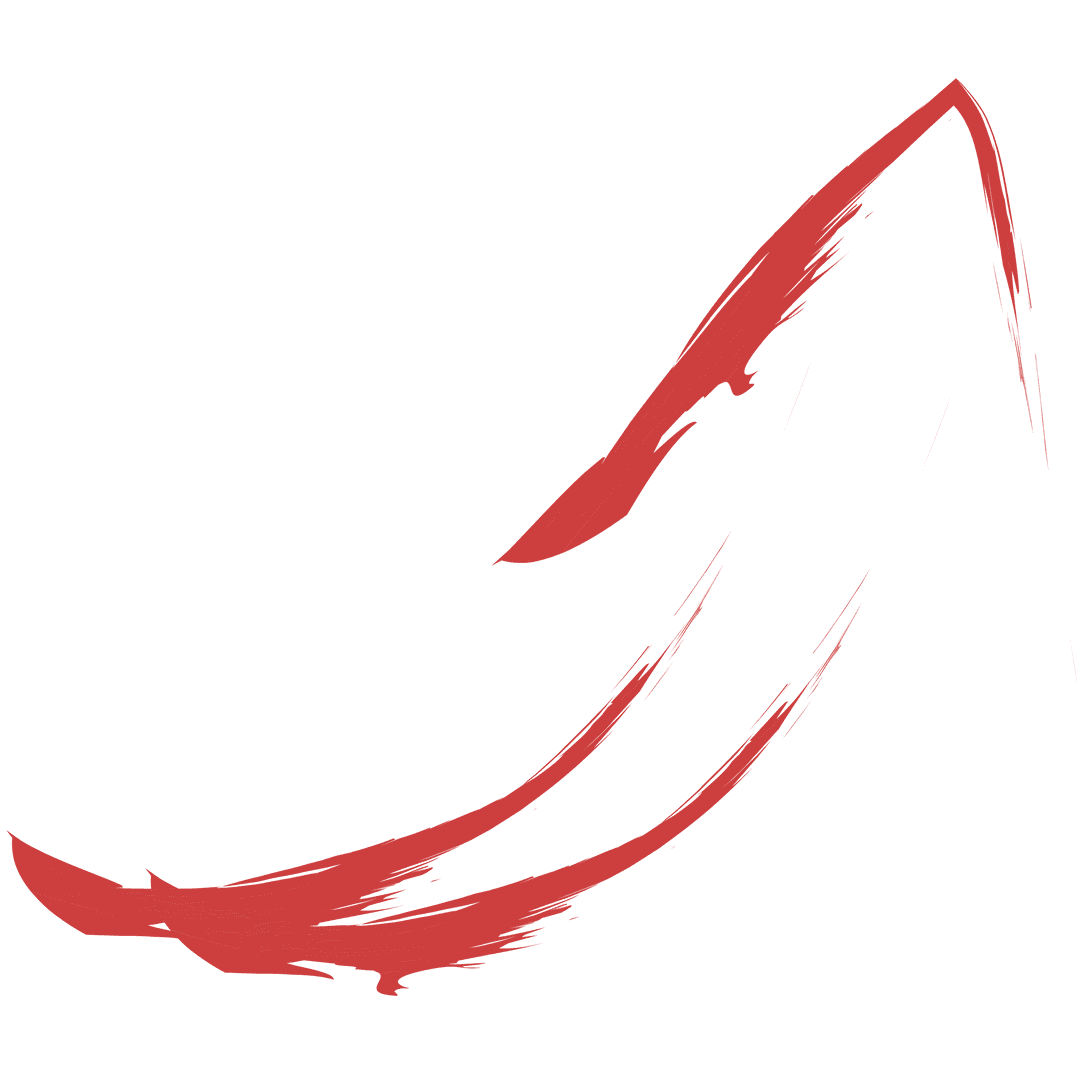 Red Abstract Arrow Brushstroke on Transparent Background