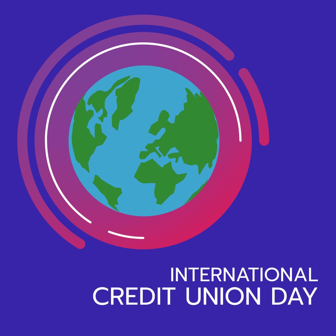 International Credit Union Day Graphic with Globe Design