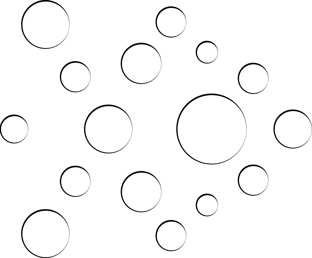 Abstract Transparent Black Circles with Blank Space