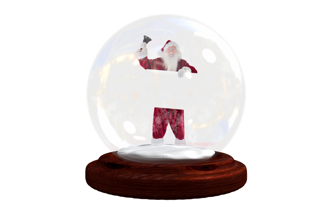 Santa Claus Transparent Snow Globe for Holiday Decorations - Download Free Stock Images Pikwizard.com