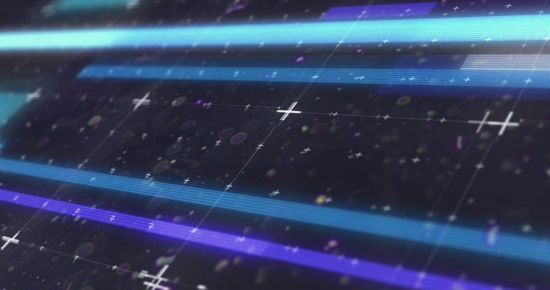 Abstract Digital Interface with Glowing Blue Grid Lines