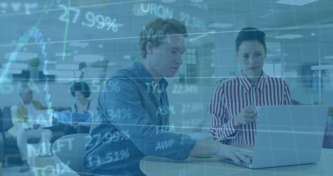 Global Financial Data Analysis Meeting in Modern Office