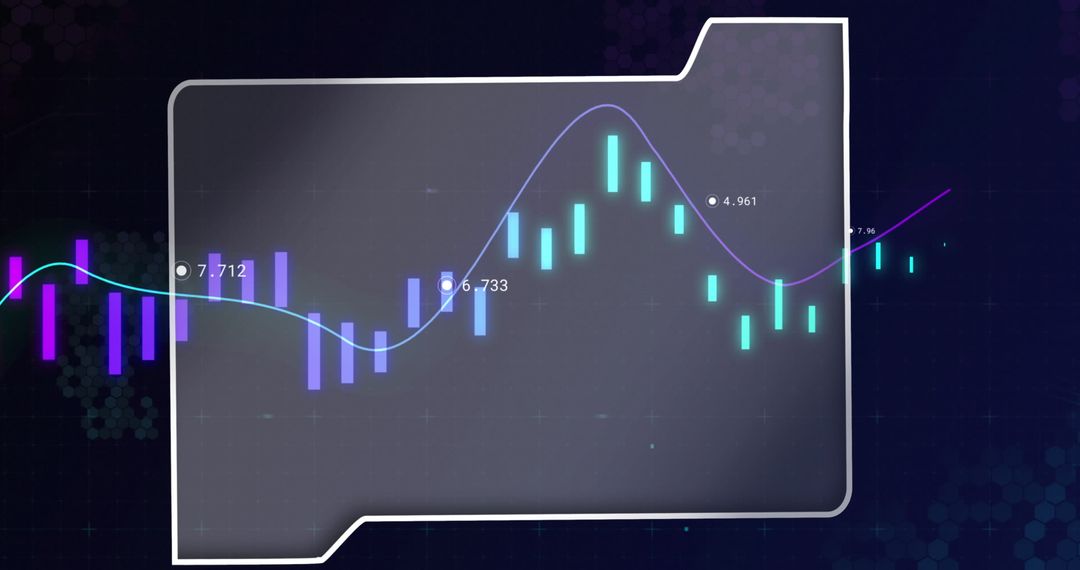 futuristic data analysis with chart and digital graphics - Free Images, Stock Photos and Pictures on Pikwizard.com