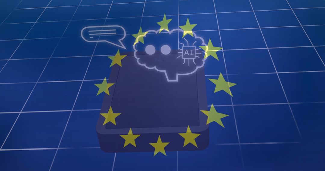 European Union Digital Technology and Connectivity Concept