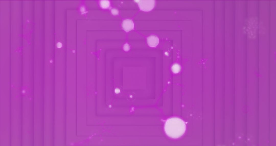 Digital Networks Concept with White Nodes on Pink Background