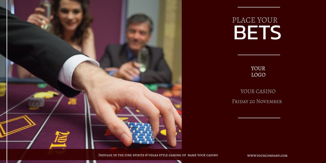 Exclusive Casino Event Invitation Template for Amusement and Gambling - Download Free Stock Templates Pikwizard.com