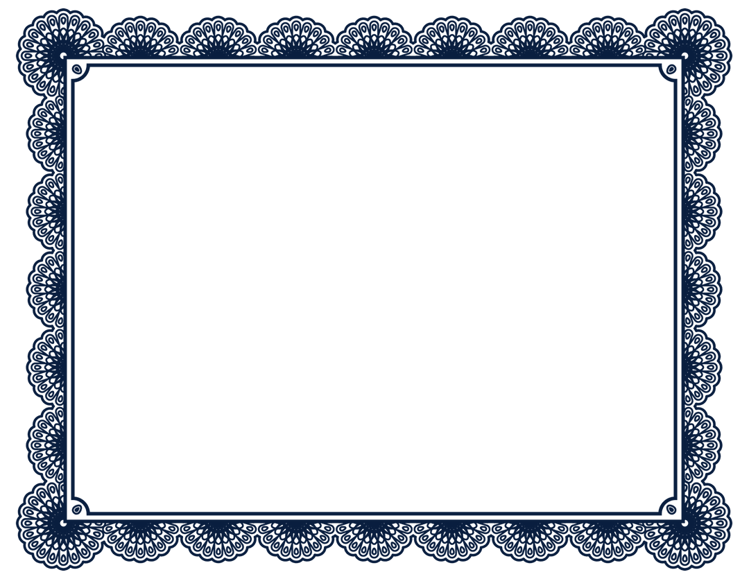 Elegant Frame with Abstract Pattern on Transparent Background