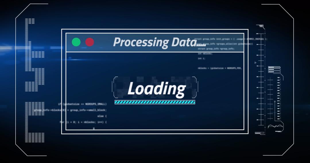 Computer Interface Loading Screen with Data Processing - Free Images, Stock Photos and Pictures on Pikwizard.com