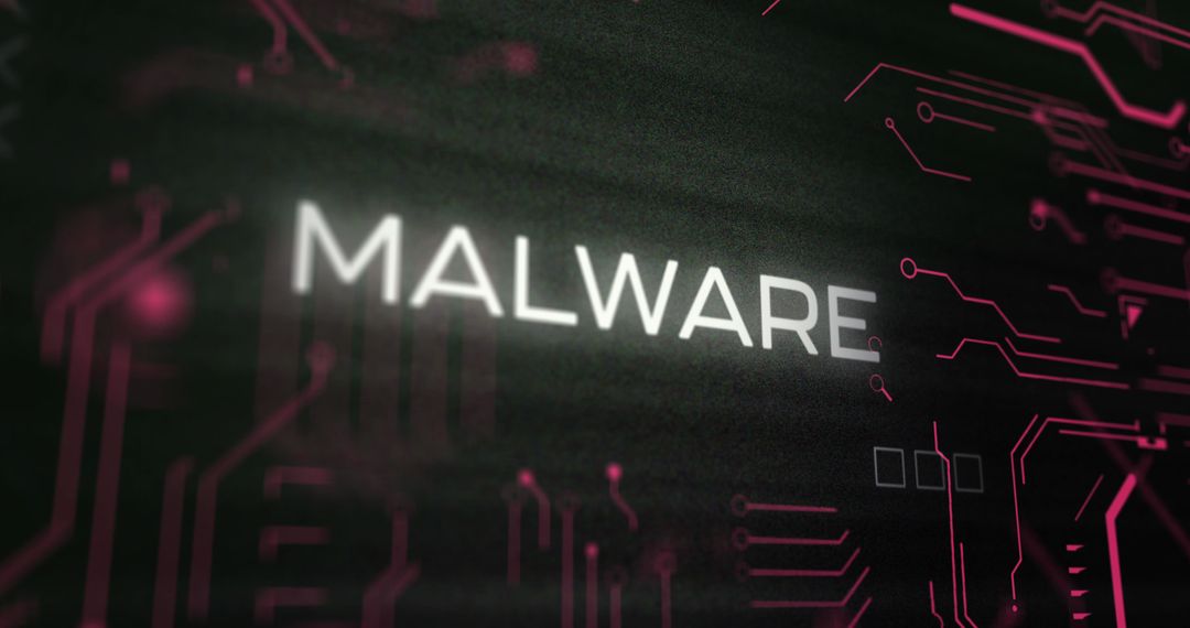 Malware Concept with Futuristic Digital Circuit Design